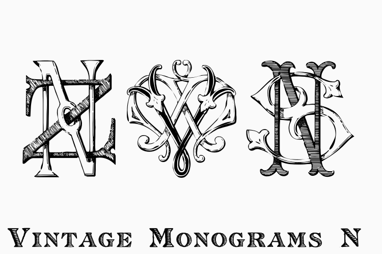 Monocracy Vintage N Font Poster #1