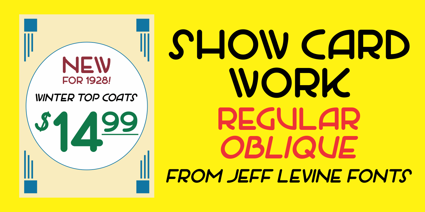 Show Card Work Font Poster #1
