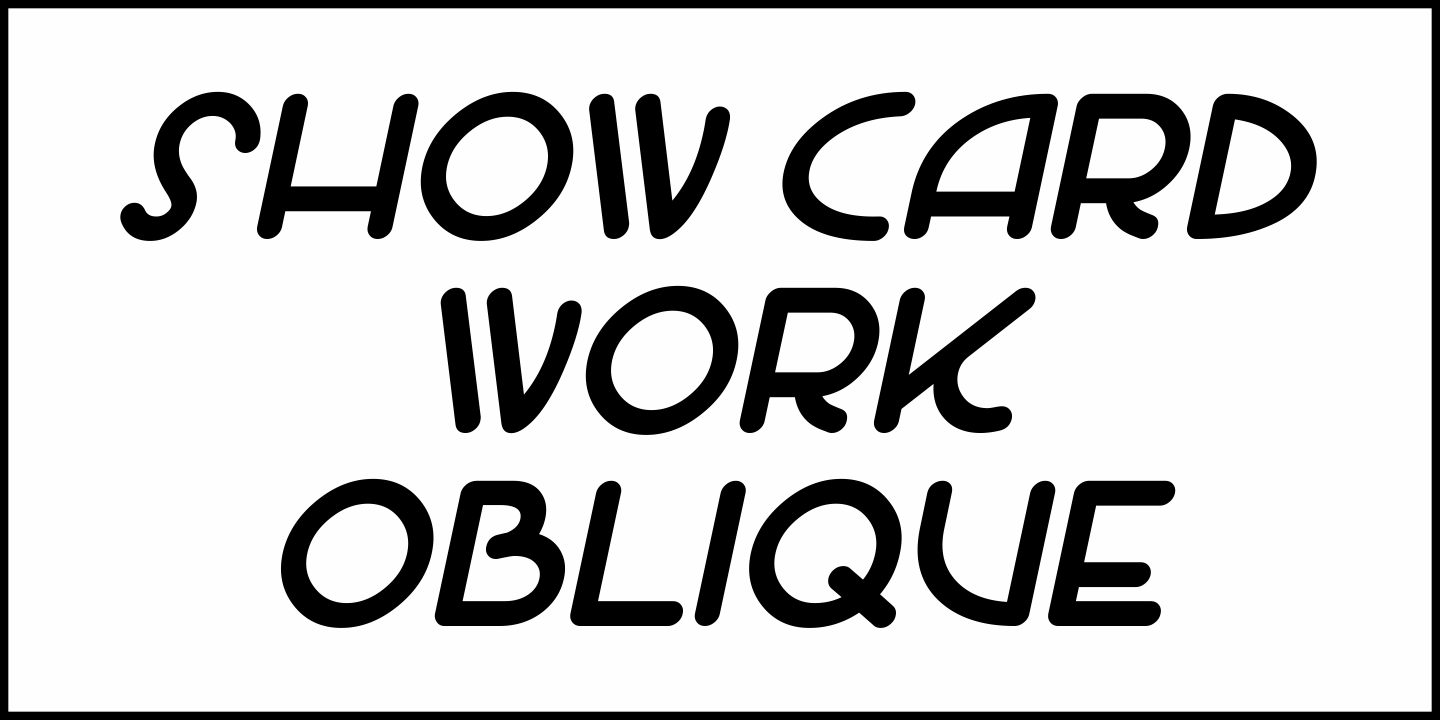 Show Card Work Font Poster #1