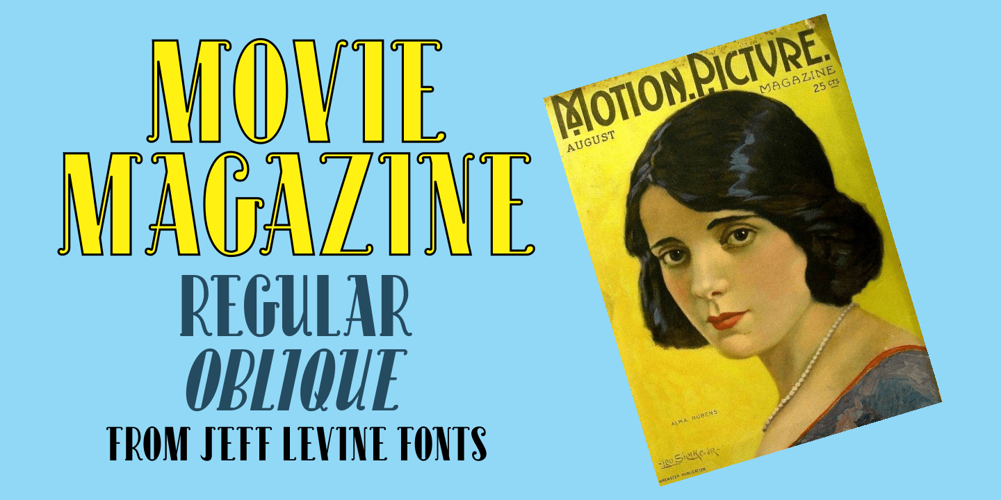 Movie Magazine Font Family By Jeff Levine Fonts Font Bros Movie Magazine Font Family By Jeff Levine Fonts Font Bros