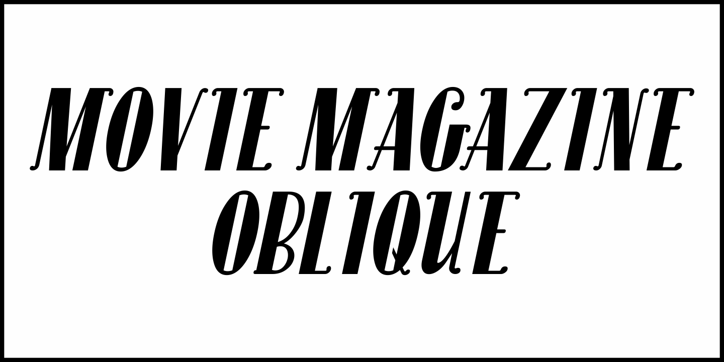 Movie Magazine Font Poster #1