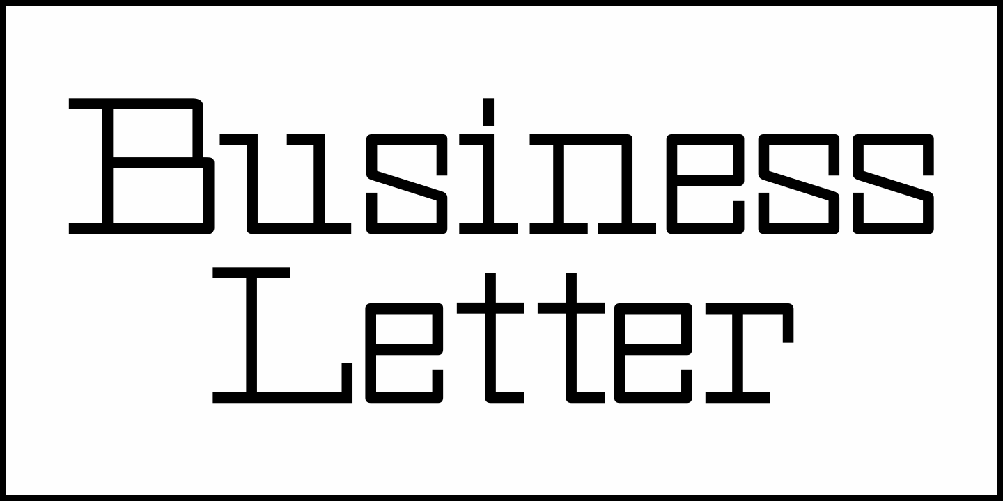 Business Letter Font Poster #2