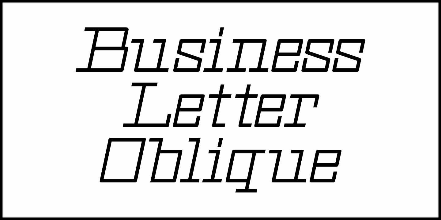 Business Letter Font Poster #4