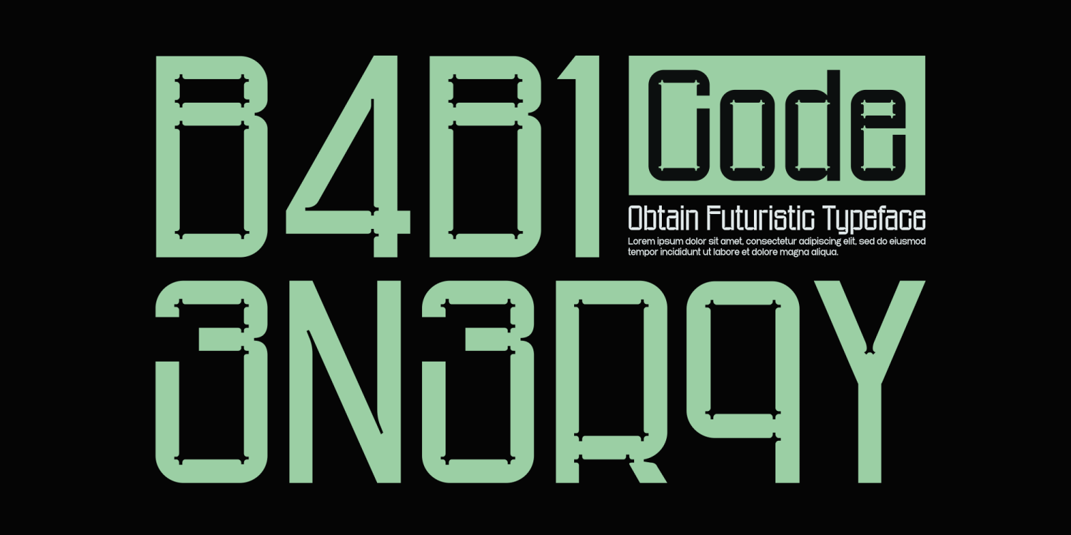 Obtain Font Poster #1