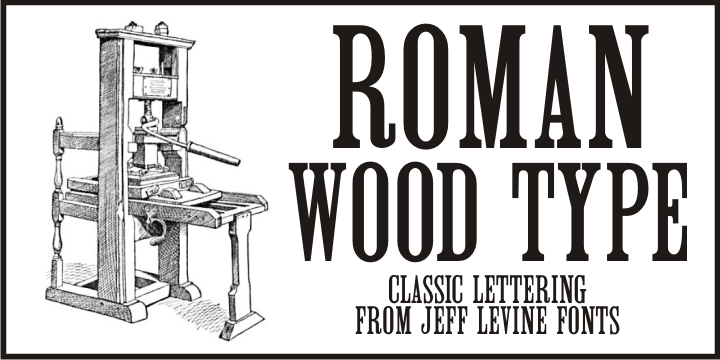 Roman Wood Type Font Poster #1