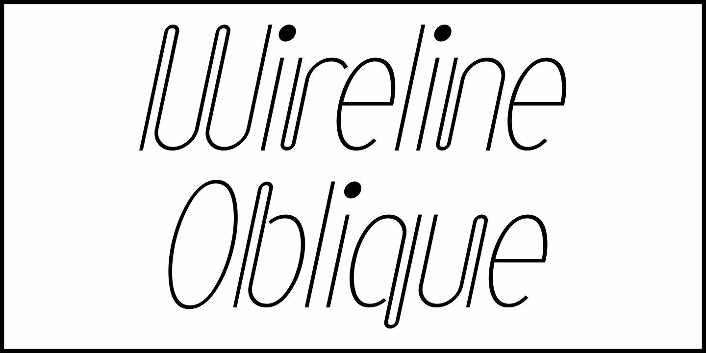 Wireline Font Poster #1