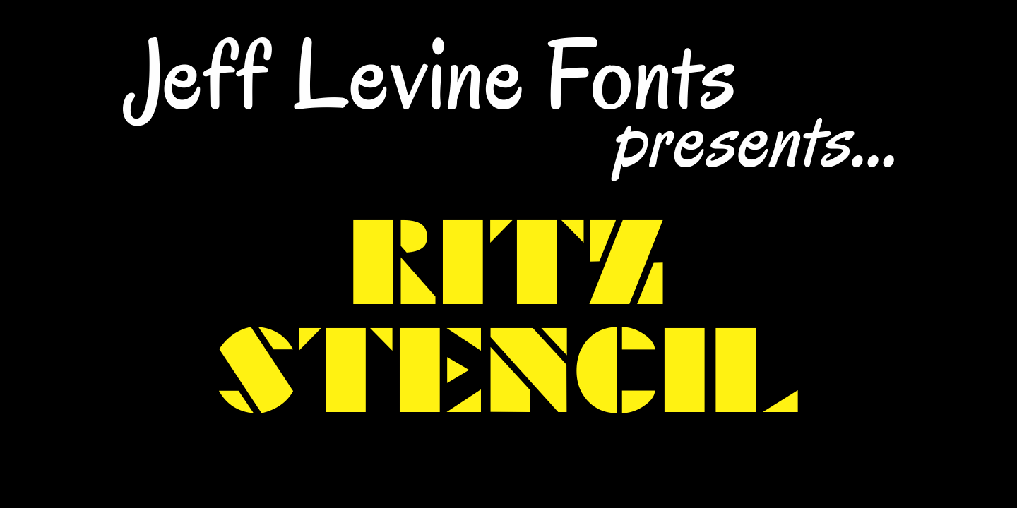 Ritz Stencil Font Poster #1