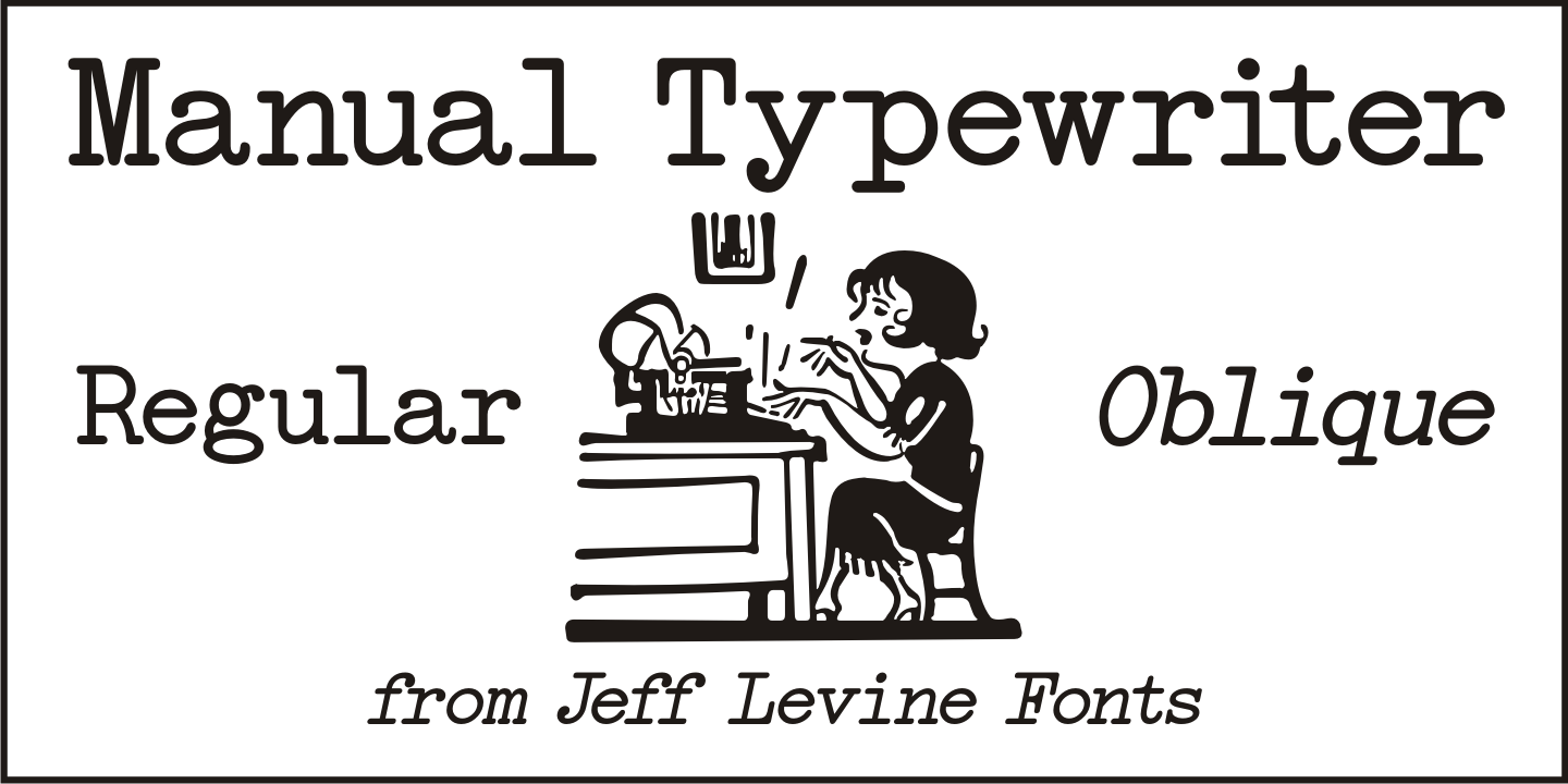 Manual Typewriter Font Poster #1