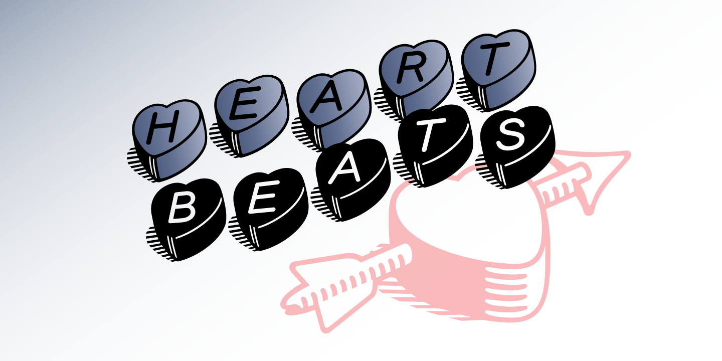 HeartBeats Font Family Poster