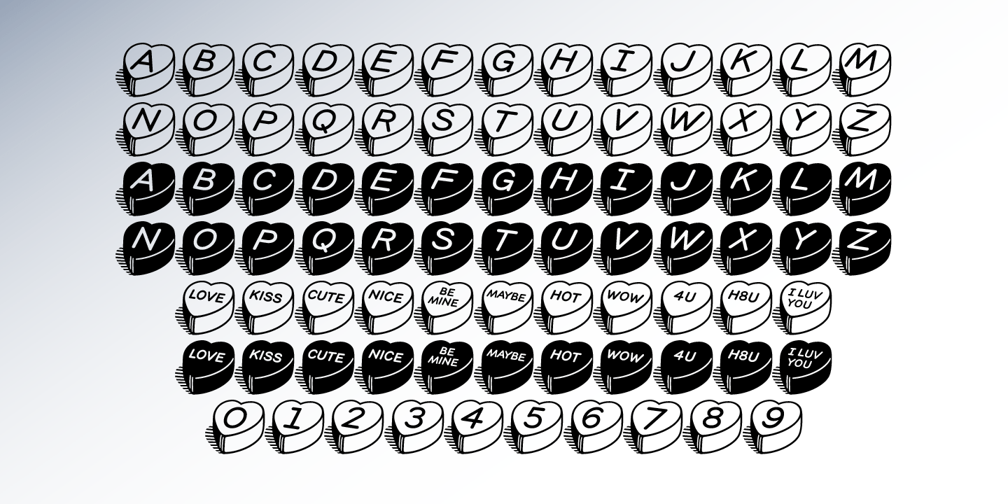 HeartBeats Font Poster #1