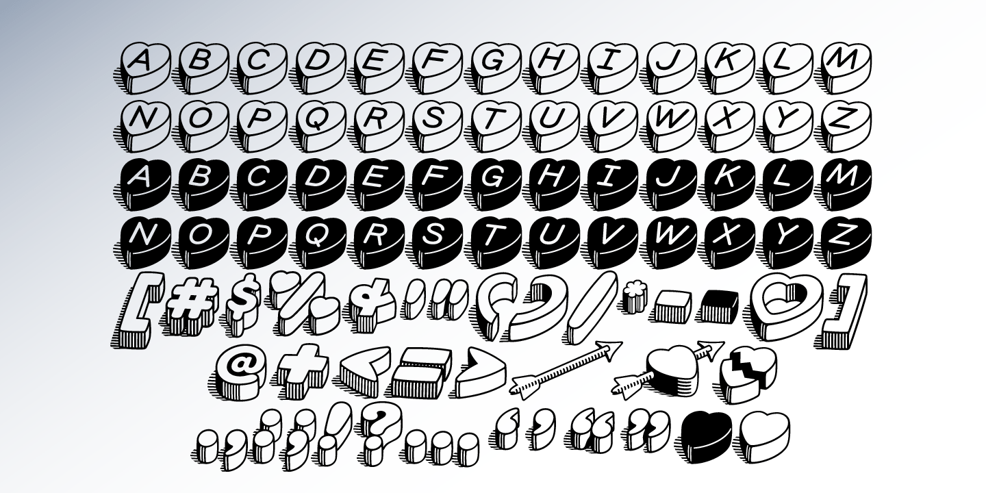 HeartBeats Font Poster #1