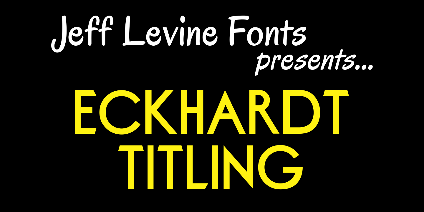 Eckhardt Titling Font Family Poster