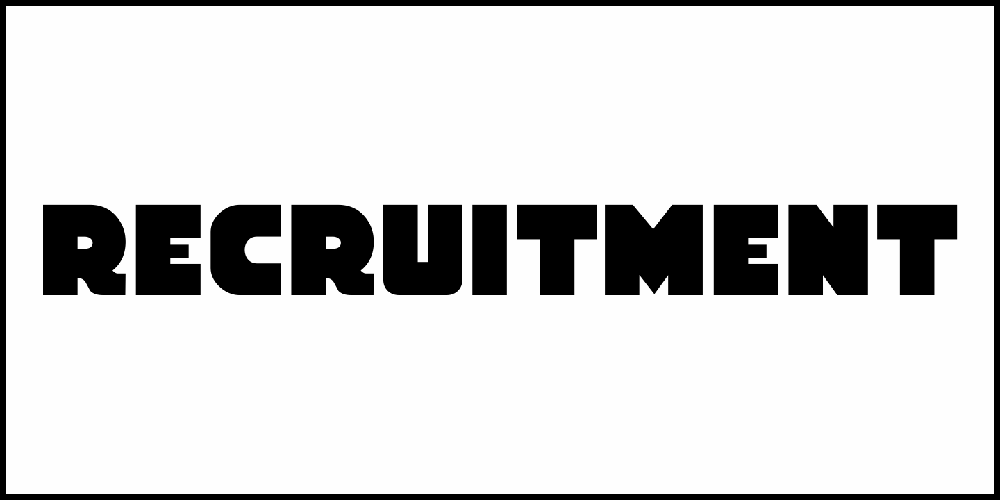 Recruitment Font Poster #1