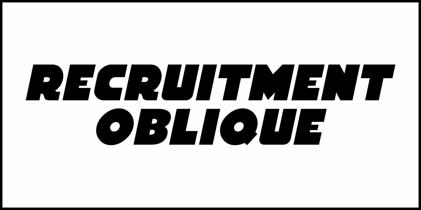 Recruitment Font Poster #1