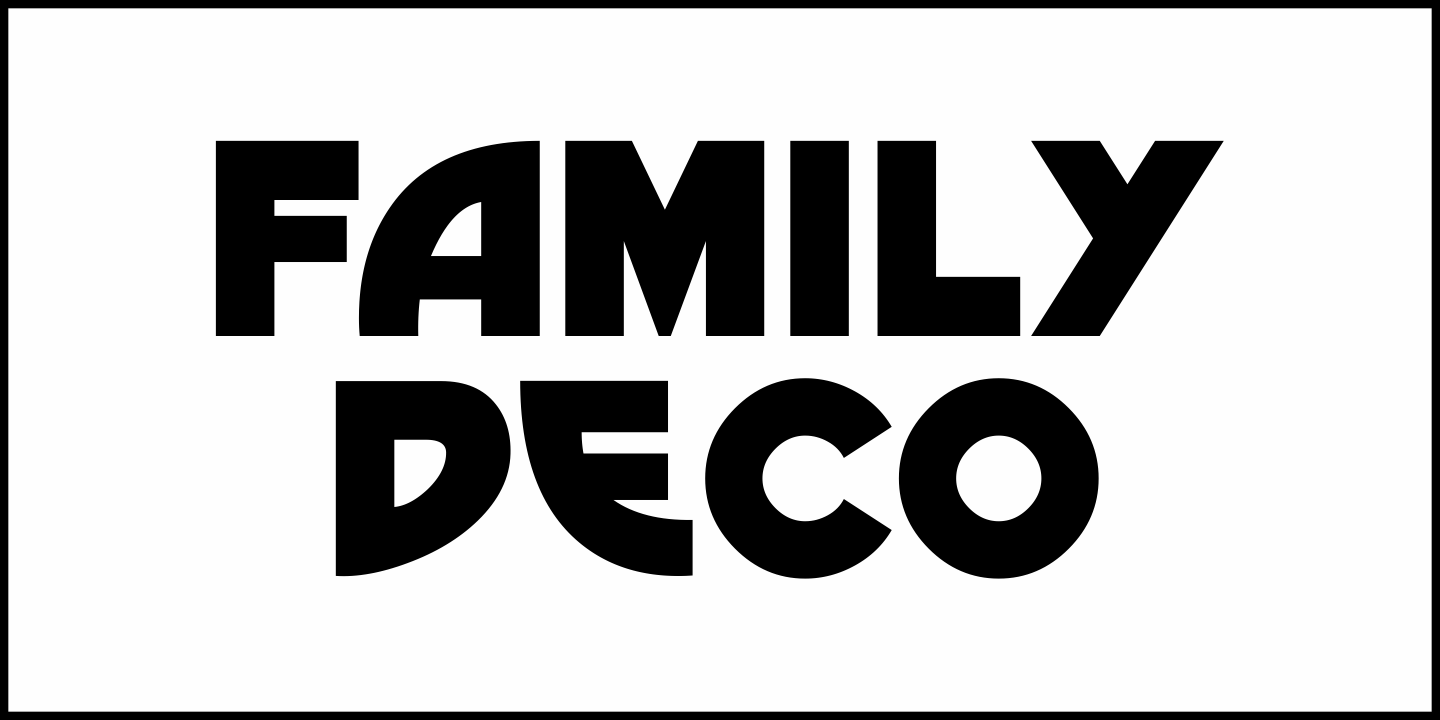 Family Deco Font Poster #1