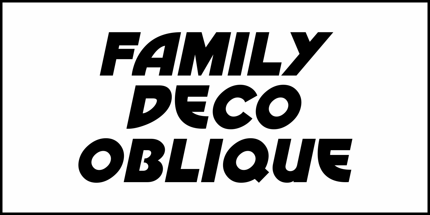 Family Deco Font Poster #1