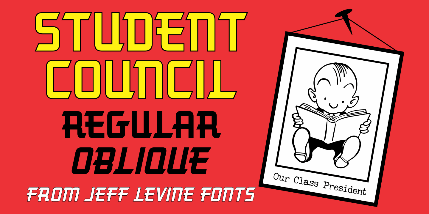 Student Council Font Family Poster