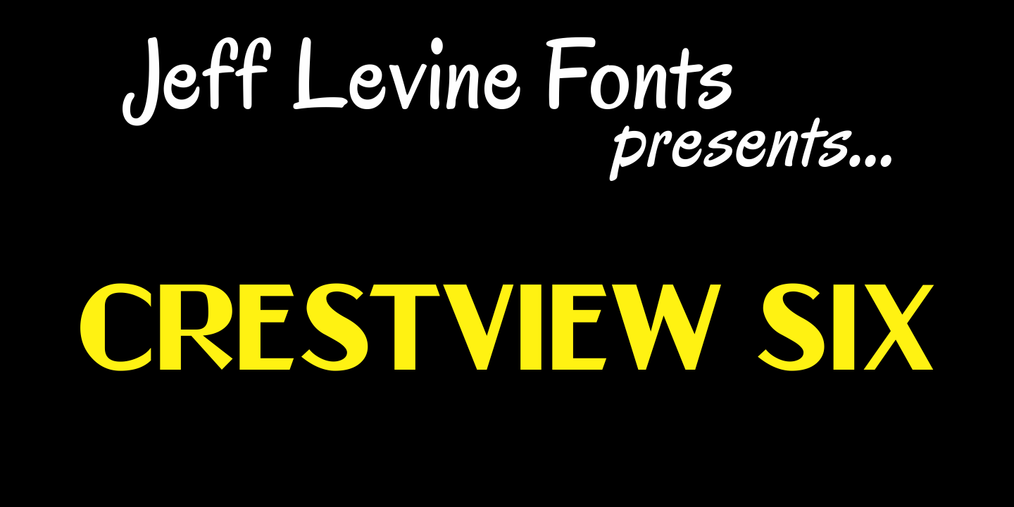 Crestview Six Font Family Poster