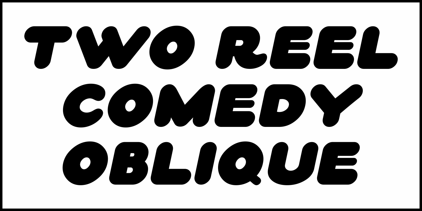 Two Reel Comedy Font Poster #1