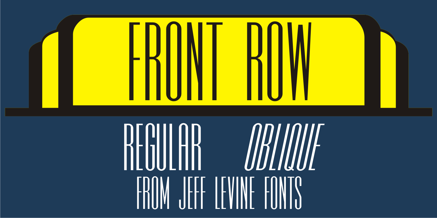 Front Row Font Family Poster