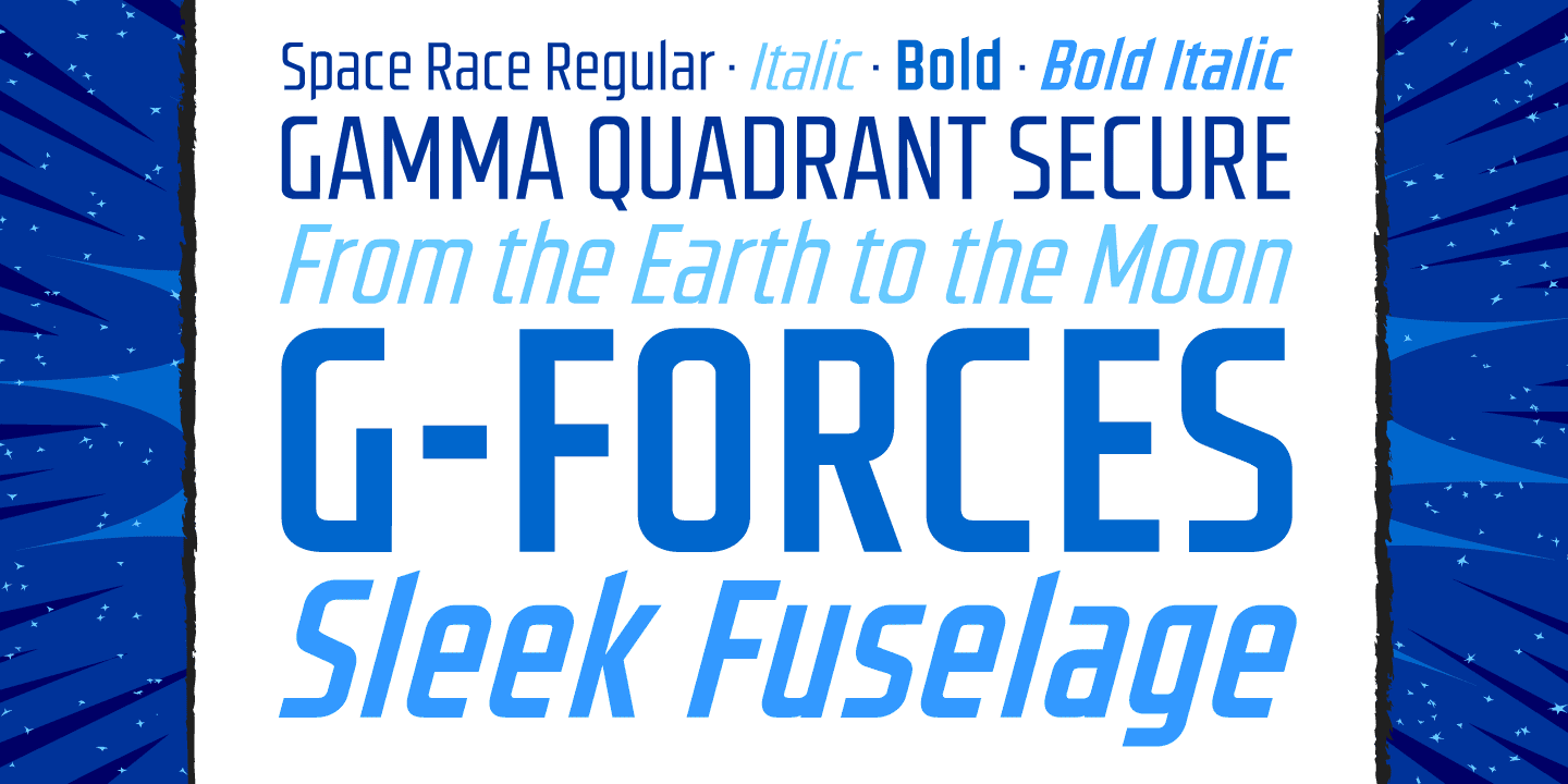 Space Race Font Poster #1