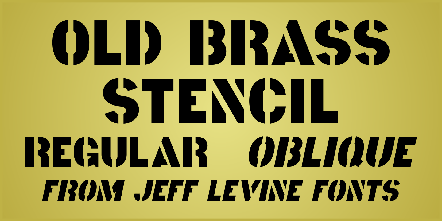 Old Brass Stencil Font Family