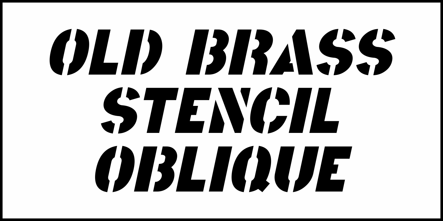 Old Brass Stencil Font Poster #4
