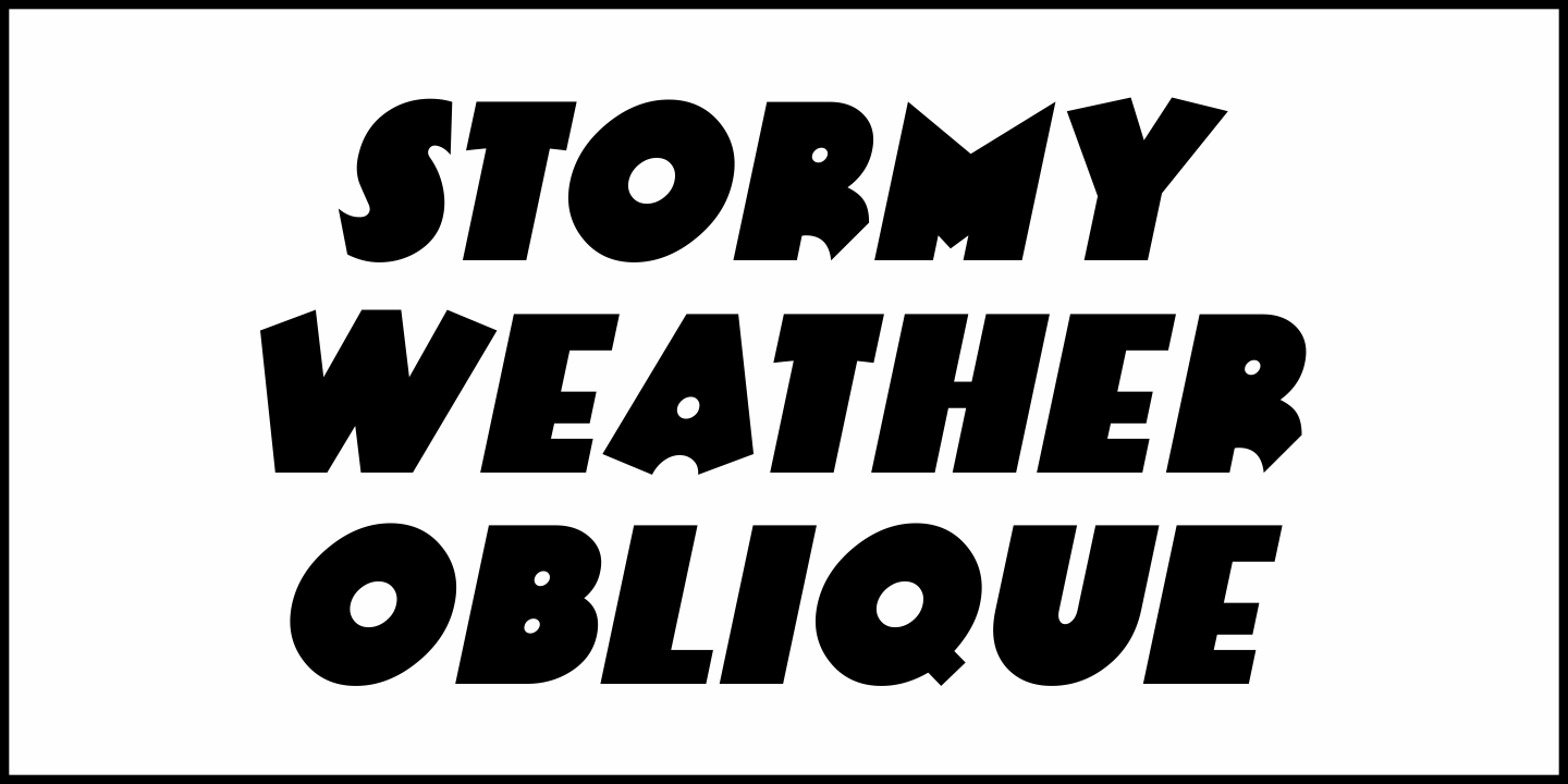 Stormy Weather Font Poster #4