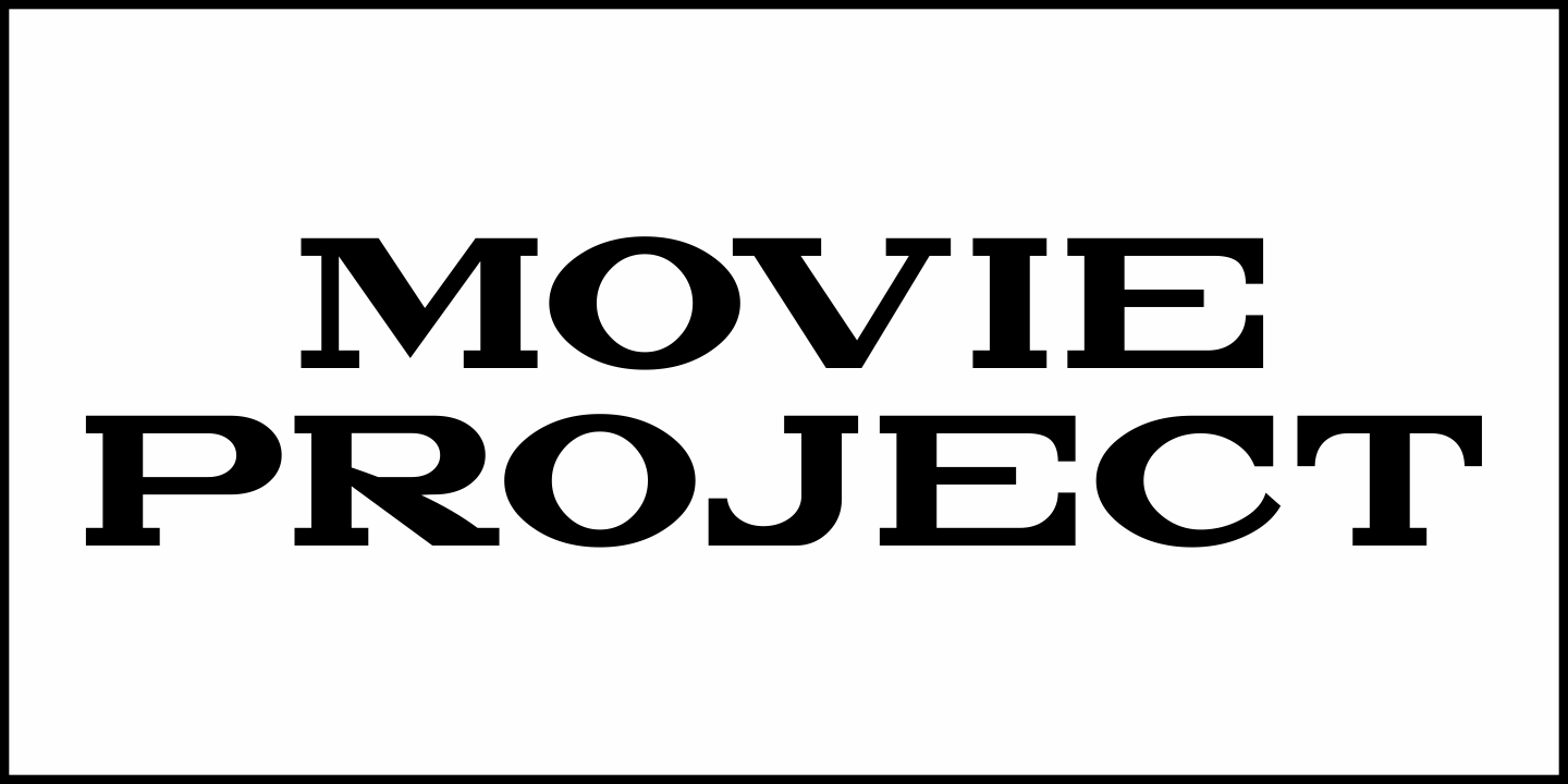 Movie Project Font Poster #1