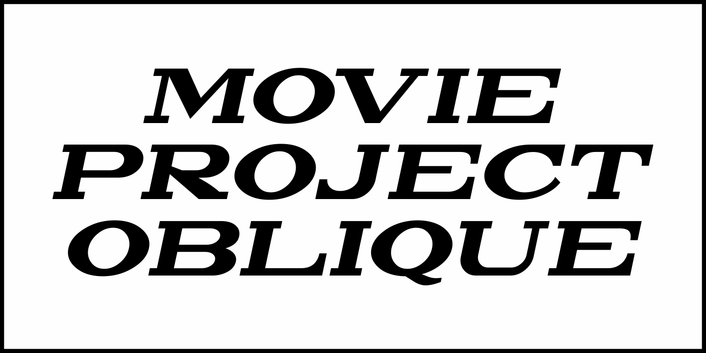 Movie Project Font Poster #1