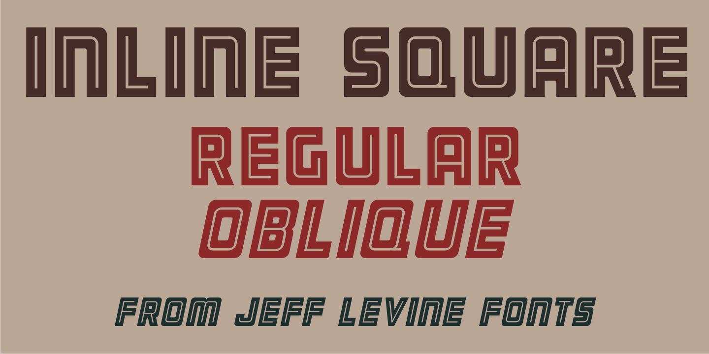 Inline Square Font Poster #1