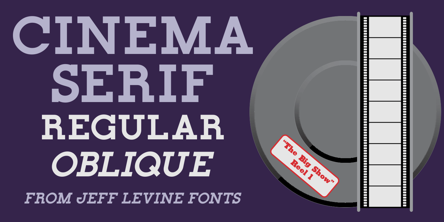 Cinema Serif Font Family Poster