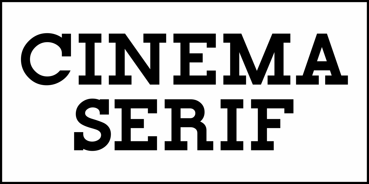 Cinema Serif Font Poster #2