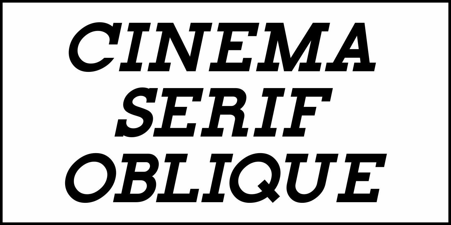 Cinema Serif Font Poster #4