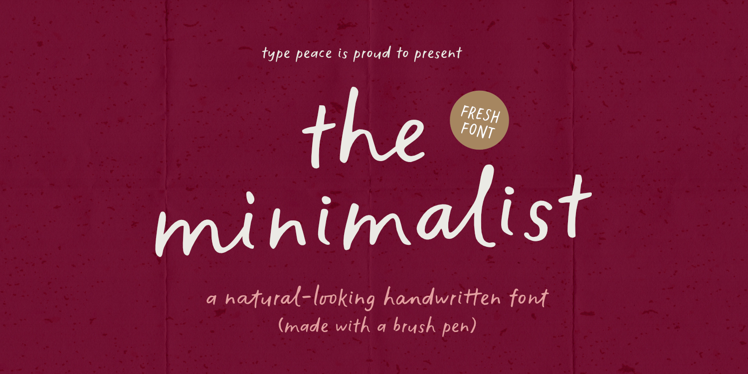 The Minimalist Font Poster #1
