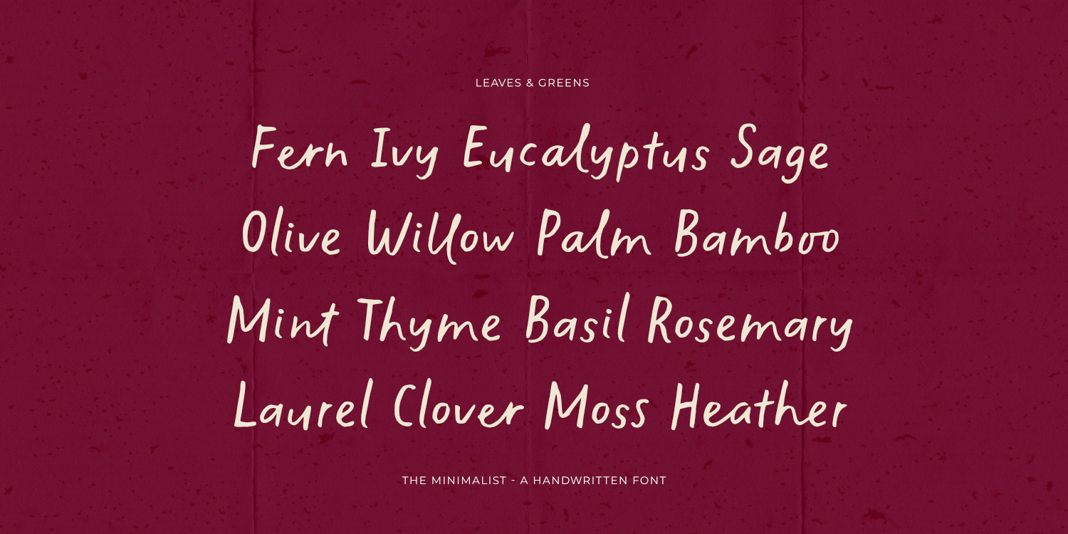 The Minimalist Font Poster #1
