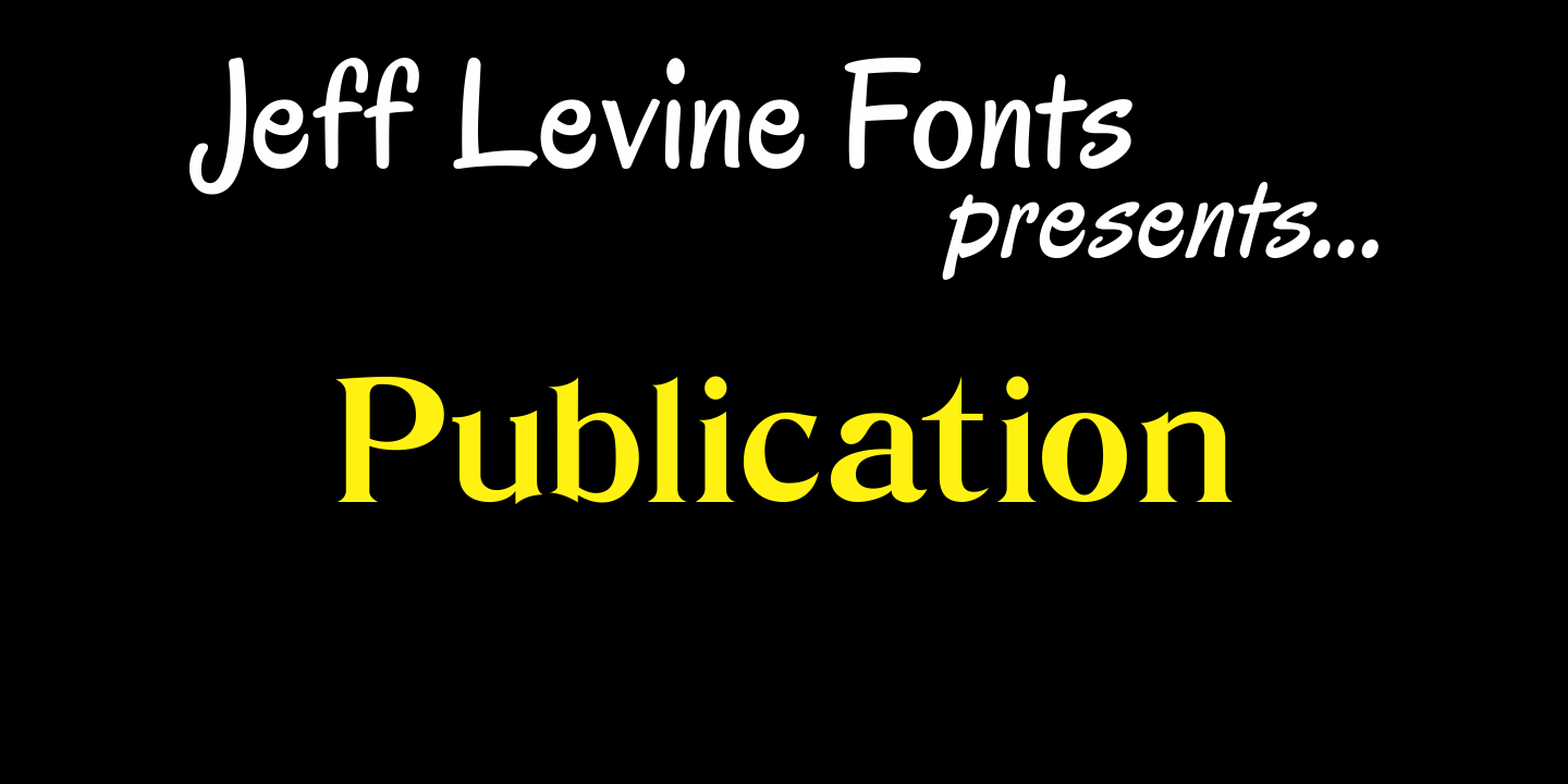Publication Font Family Poster