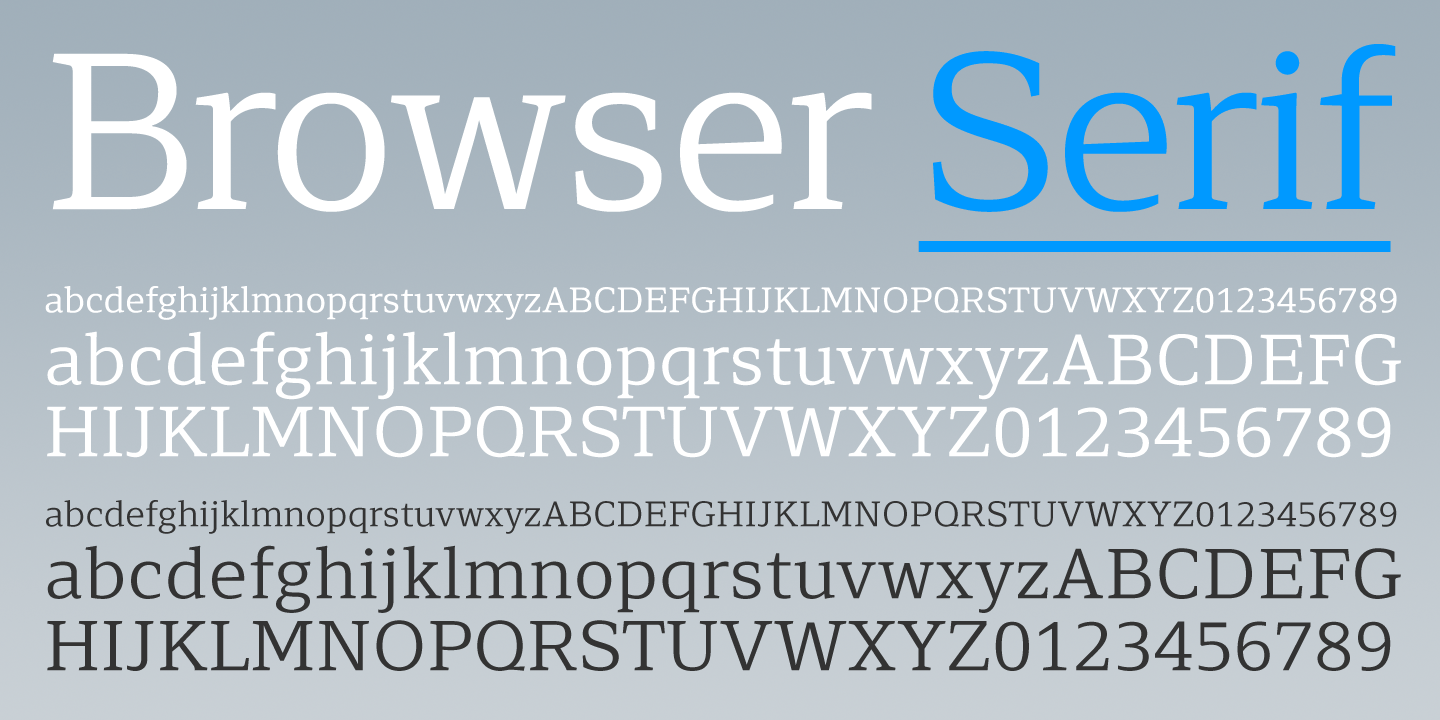 Browser Serif Font Family