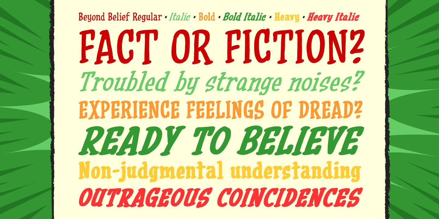 Beyond Belief Font Poster #1