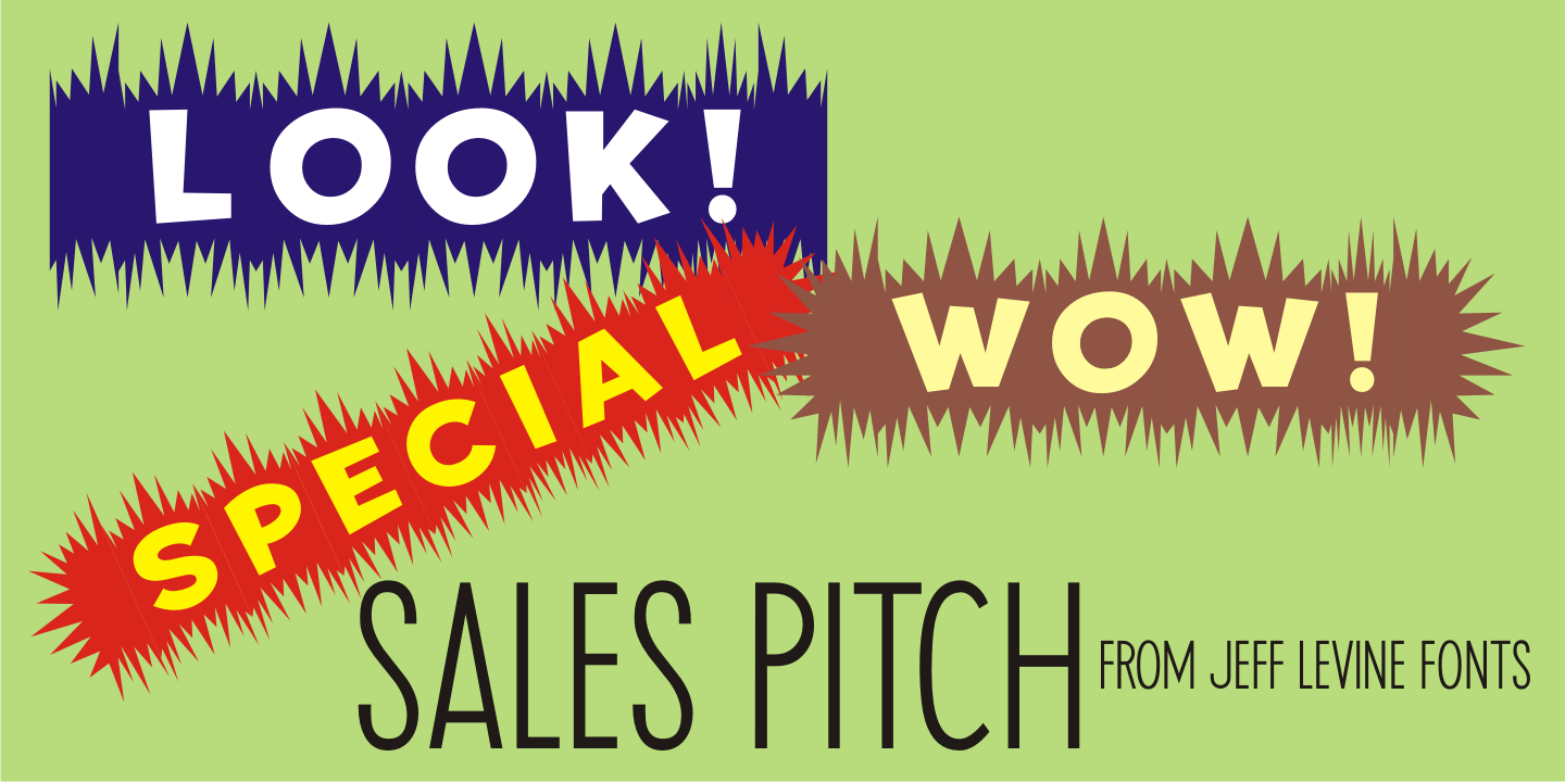 Sales Pitch Font Poster #1