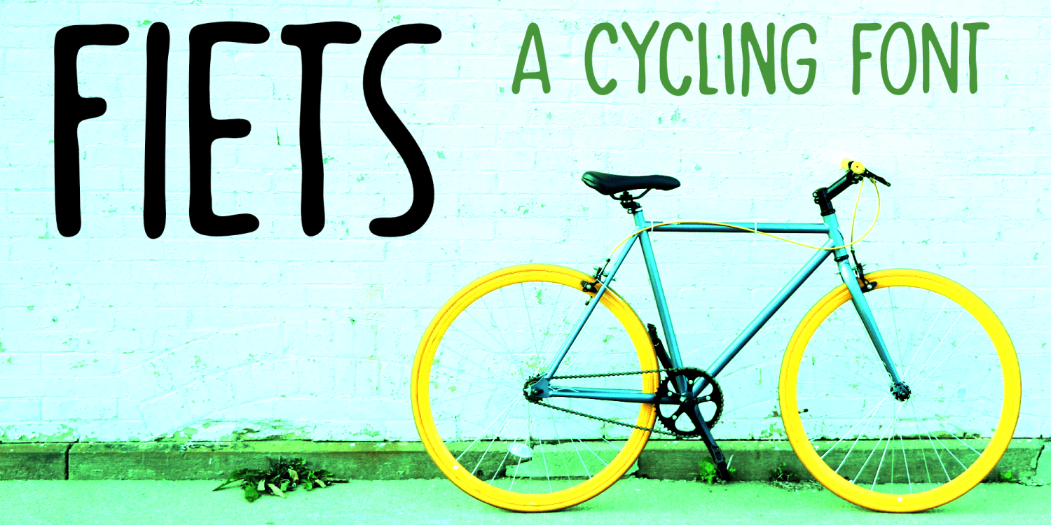 Fiets Font Poster