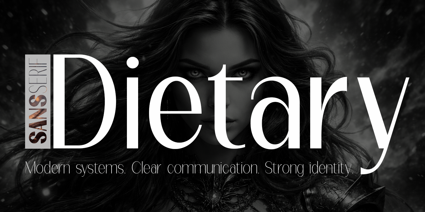 Dietary Font Poster