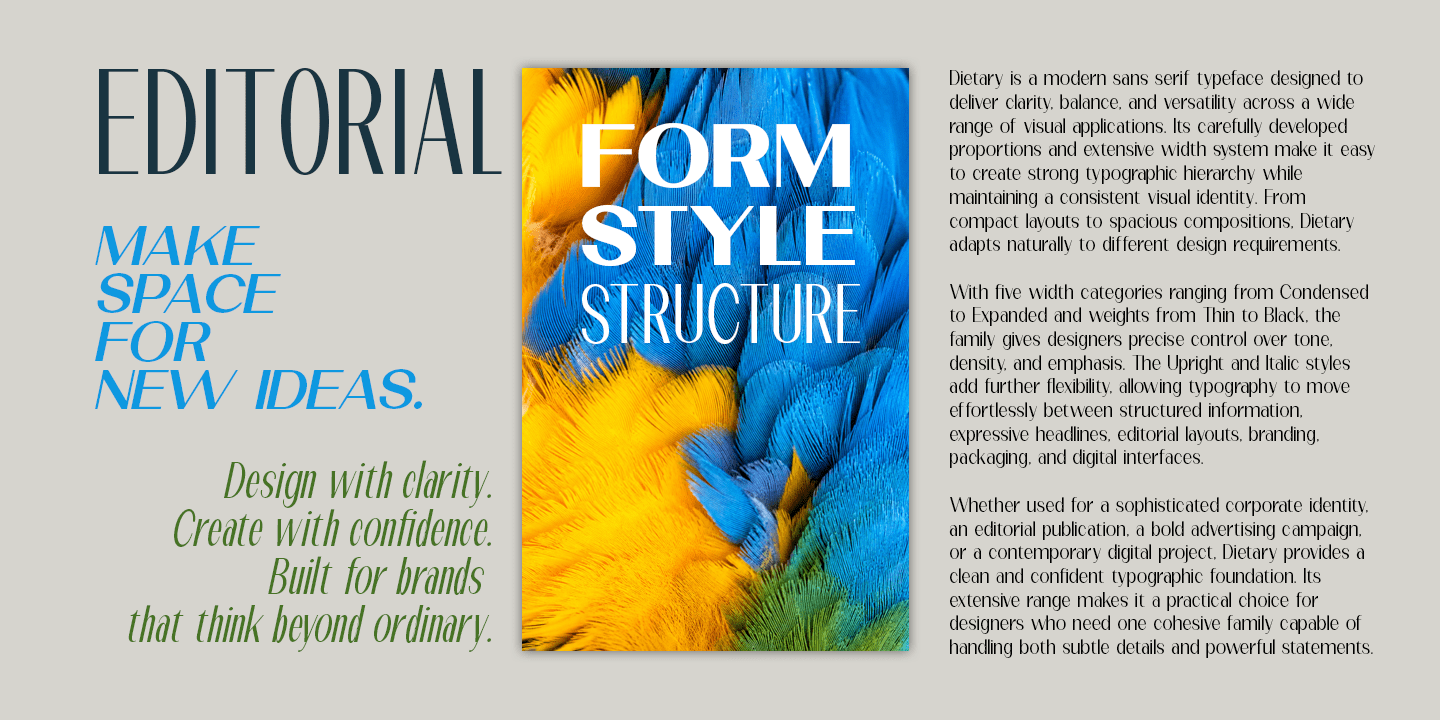 Dietary Font Poster #5