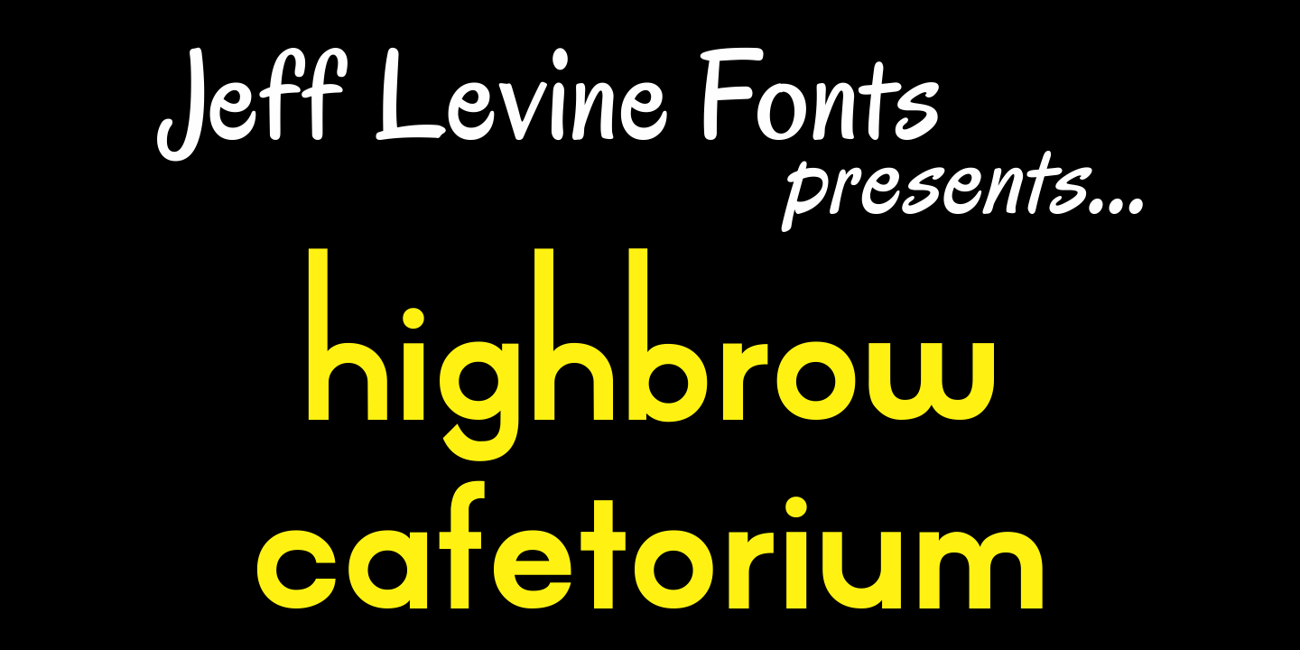 Highbrow Cafetorium Font Family Poster