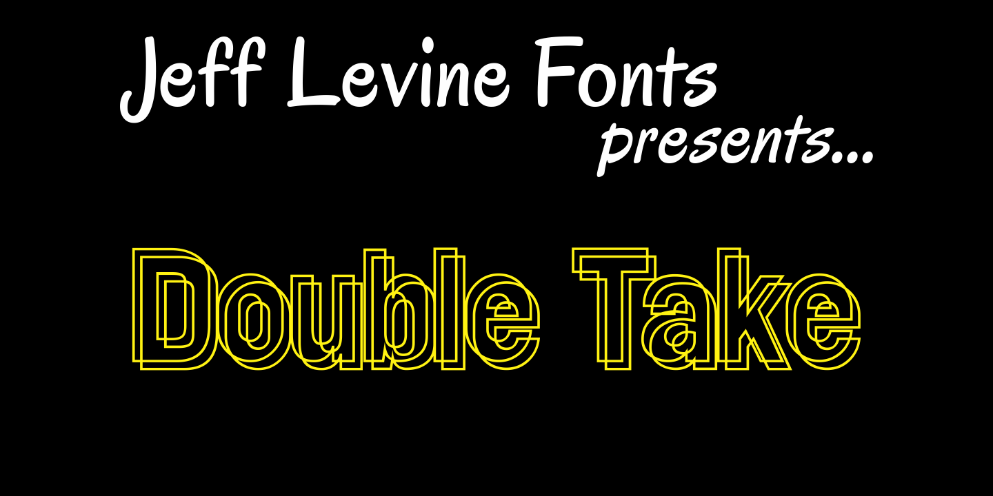 Double Take Font Poster #1