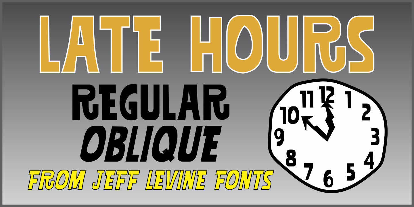 Late Hours Font Poster #1