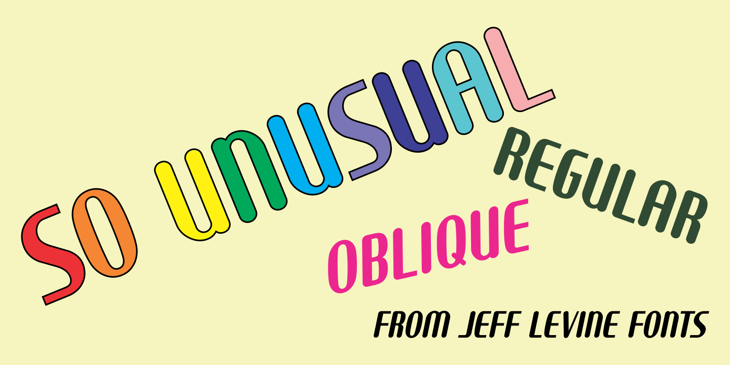 So Unusual Font Family Poster