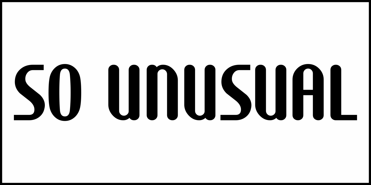 So Unusual Font Poster #2