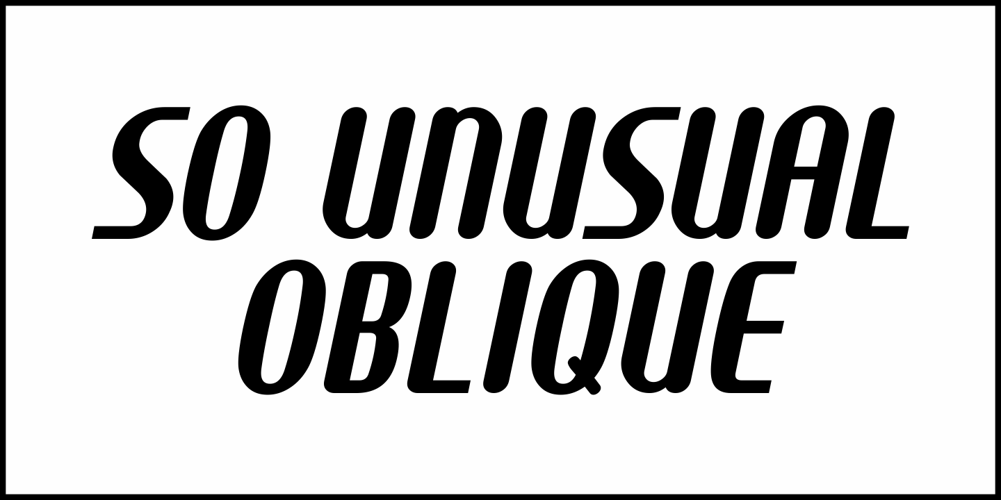 So Unusual Font Poster #4