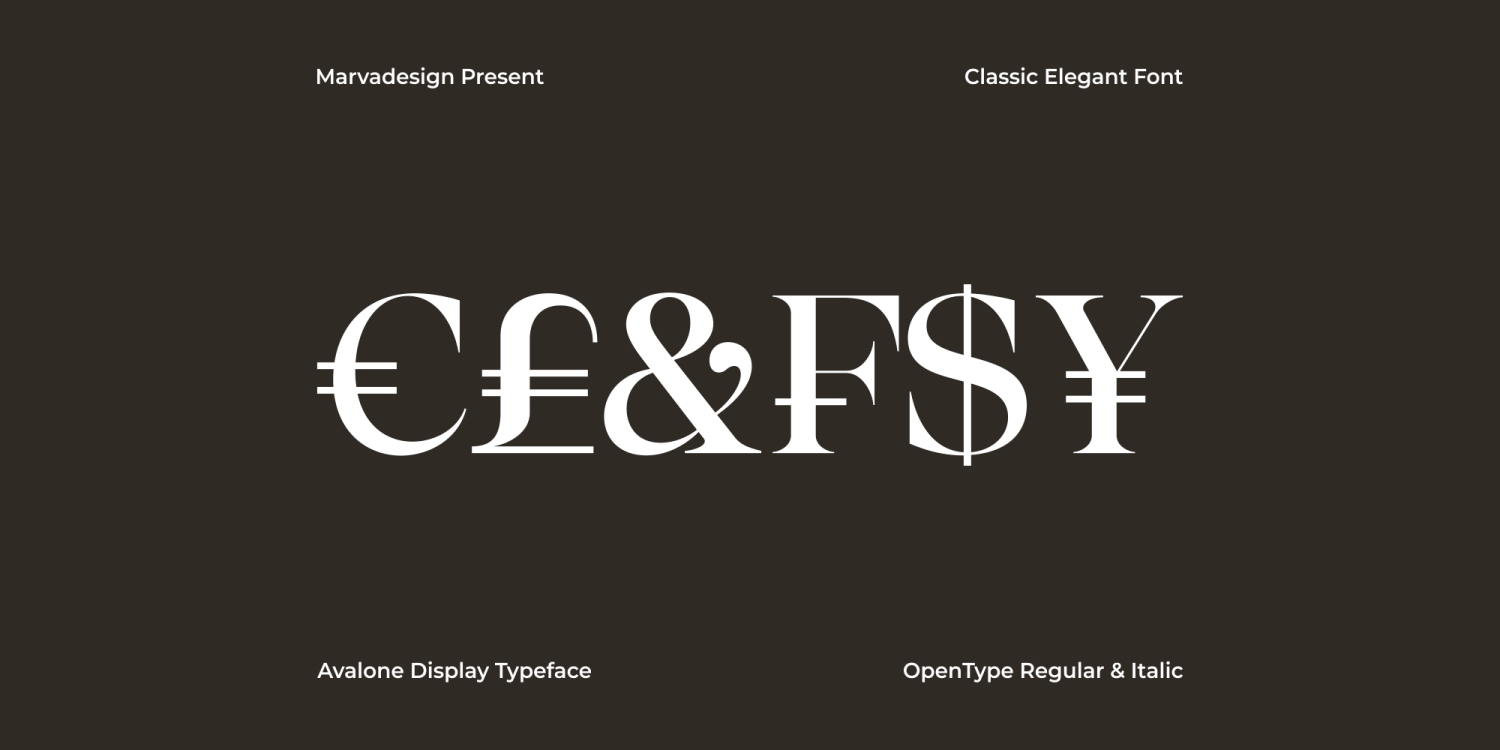 Avalone Font Poster #1